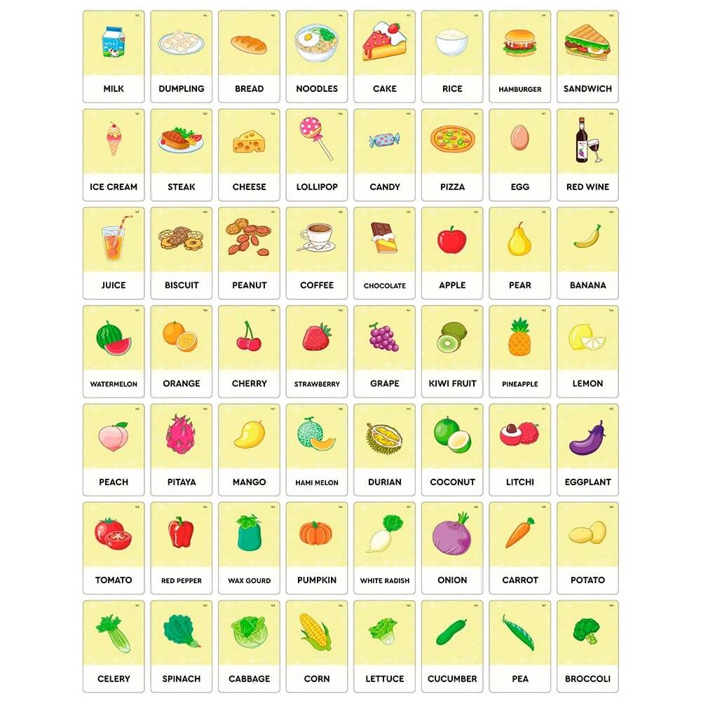 Умные карточки LUMICUBE Talky "Еда", на английском языке